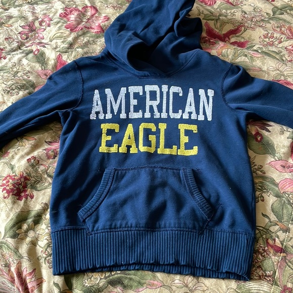 American Eagle navy blue pull over, very warm and cool jacket - Picture 1 of 4